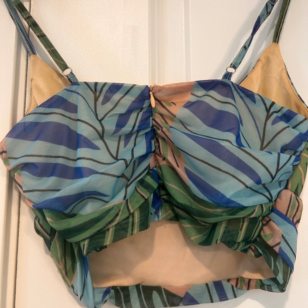 Rivir Babydoll Mesh Fairy Grunge Cropped Top Women's Small Festival Artsy Goblin - Picture 5 of 7